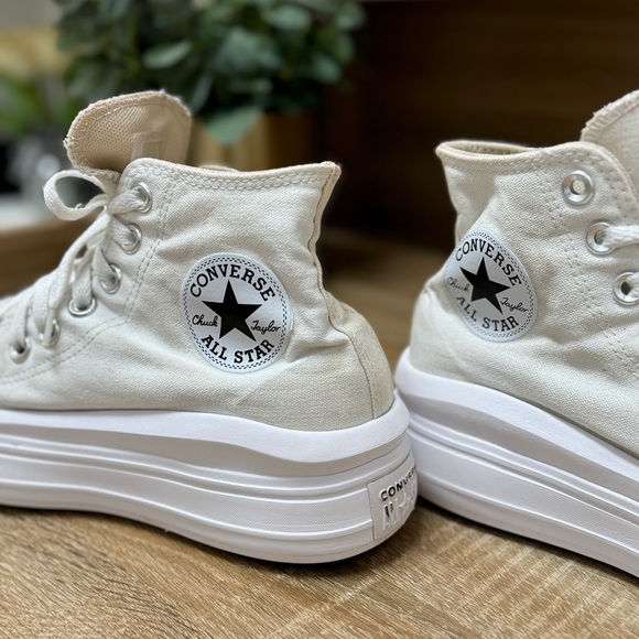 Converse Chunky Platform High Top All Star White Size 7 - Picture 6 of 11